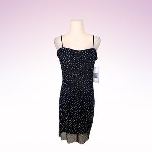 Nwt EMERALD SUNDAE Black Rhinestone Dress (Sz L)